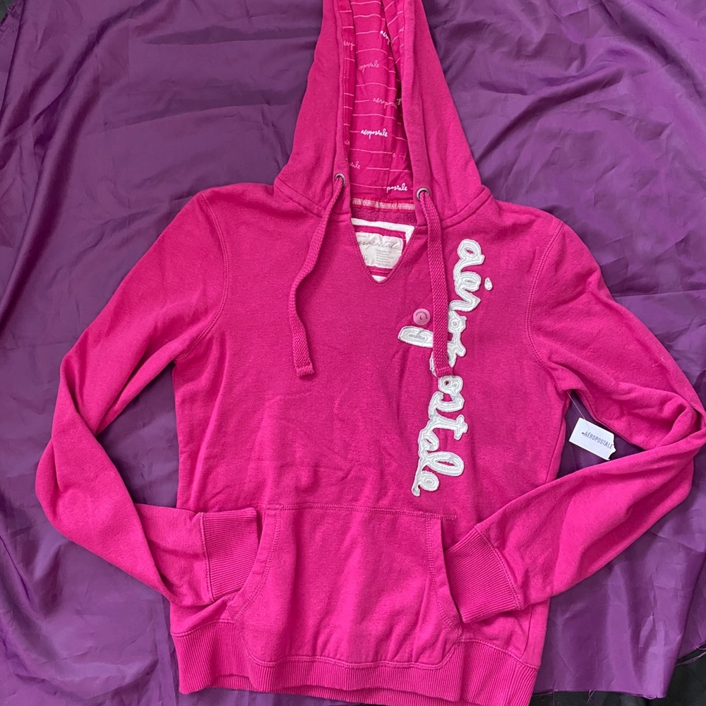 Aero pink hooded sweatshirt NWT
